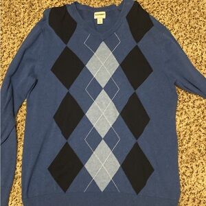 Old Navy Blue Argyle Men's Sweater